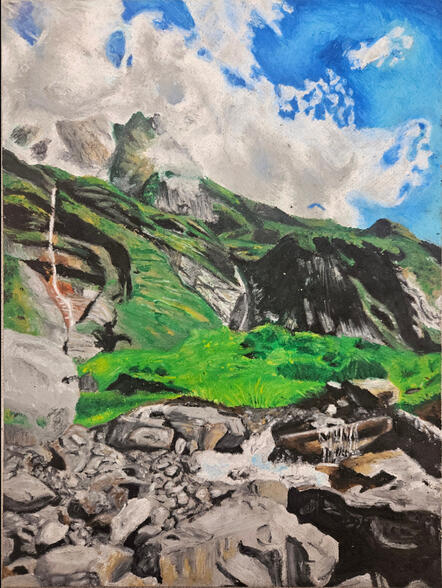 Oil pastel Landscape