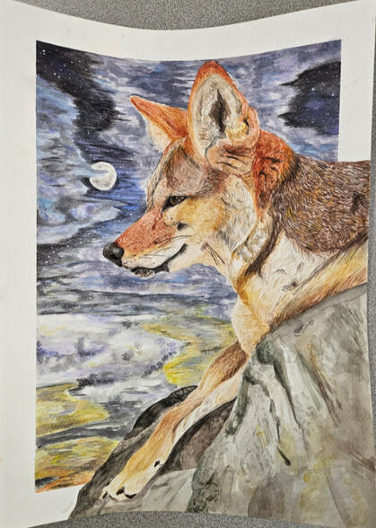 Watercolor Coyote